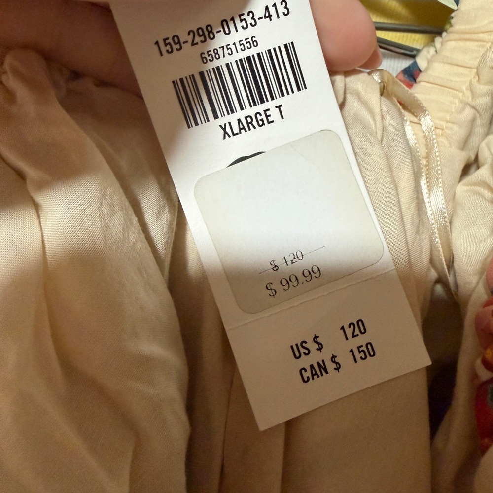 NWT Abercrombie & Fitch Smocked Drop-Waist Puff Sleeve Floral Maxi Size XL Tall - Picture 9 of 9